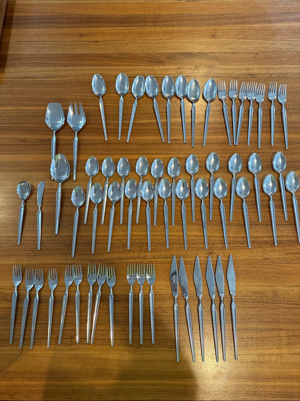 Stanley Roberts “Antigua” 61 piece MCM Flatware set